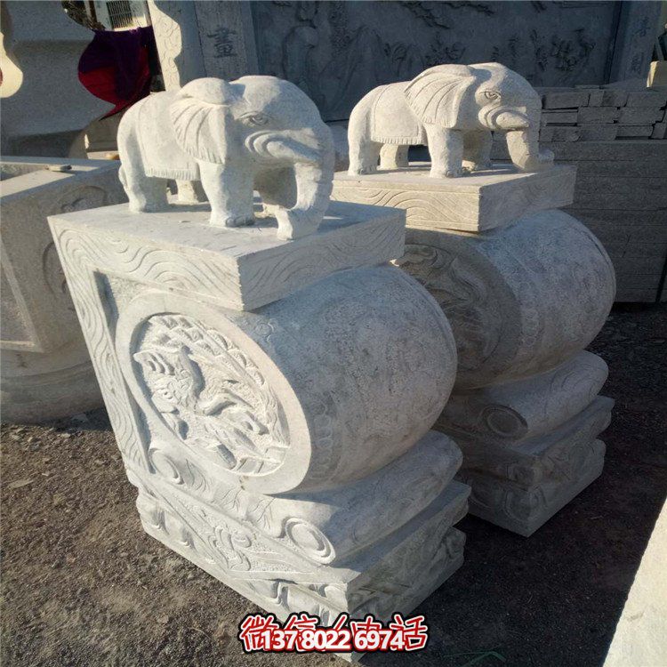 大理石石雕抱鼓，為您的園林庭院門口點(diǎn)綴美觀