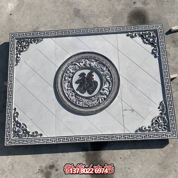 黃色沙巖浮雕影壁，景觀背景雕塑