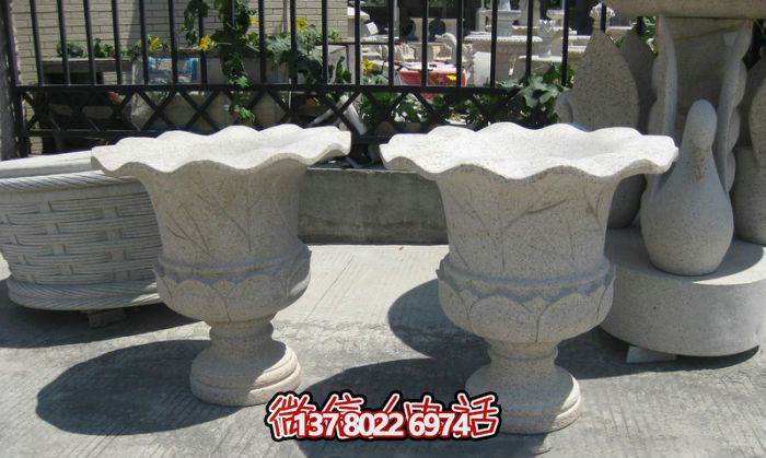 歐式大理石花盆石雕雕塑，締造公園景區(qū)精美景觀