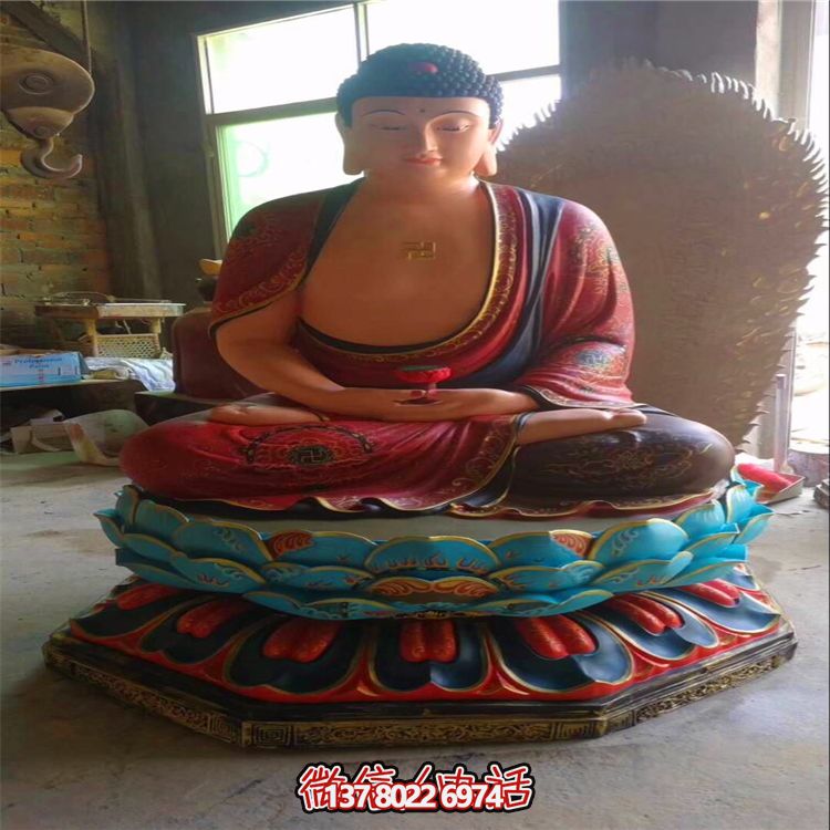 玻璃鋼雕塑彩繪——供奉三圣，傳承景區(qū)寺廟燦爛文化