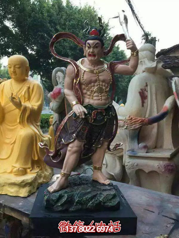玻璃鋼八大金剛雕塑，護法神圣的守護