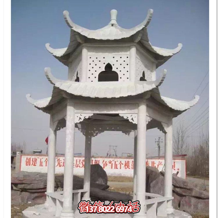 舒適寧靜的大理石涼亭，完美滿足休息需求