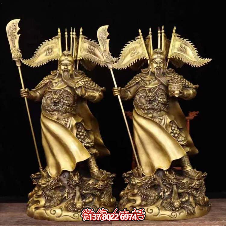 立式武財神雕塑，供奉家居神靈