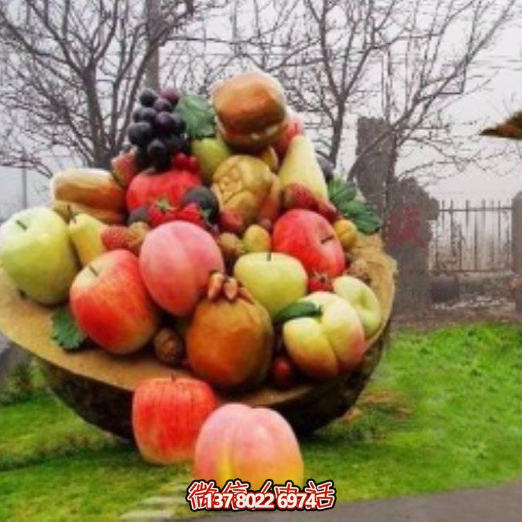 仿真水果玻璃鋼擺件，裝點(diǎn)戶外園林