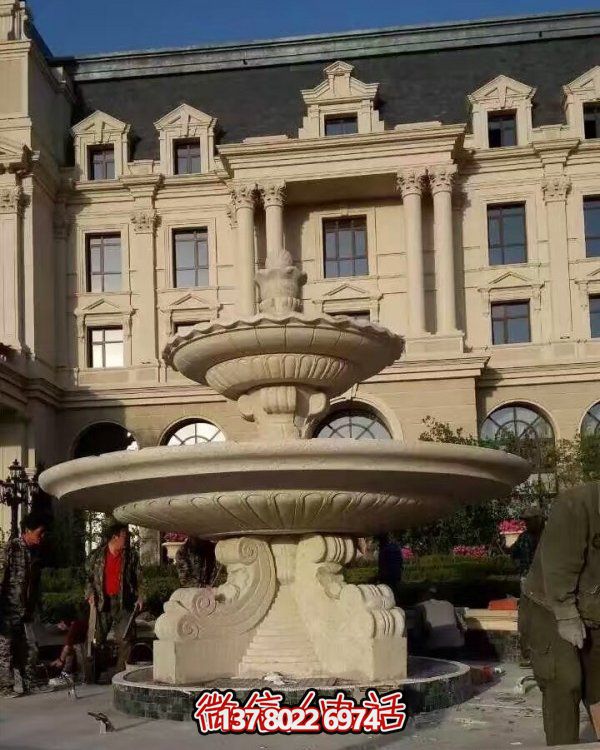 私家晚霞，大理石噴泉雕塑