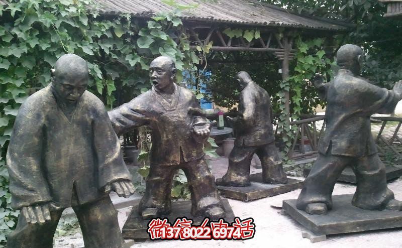 玻璃鋼雕塑景觀，為廣場(chǎng)練功夫人注入靈動(dòng)之物