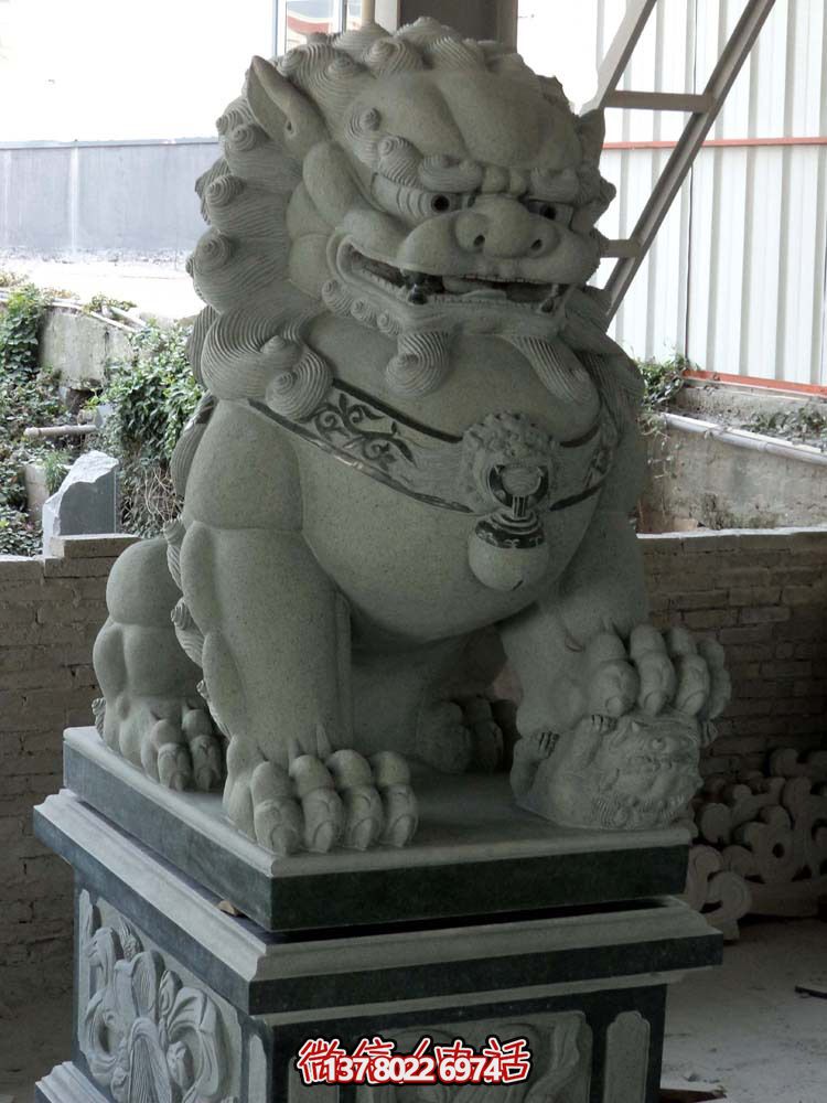 仿真大理石獅子雕塑，裝飾別墅大型法院