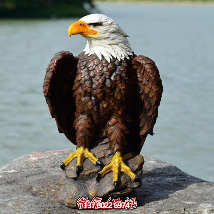 玻璃鋼老鷹雕塑擺件，點綴戶外花園庭院