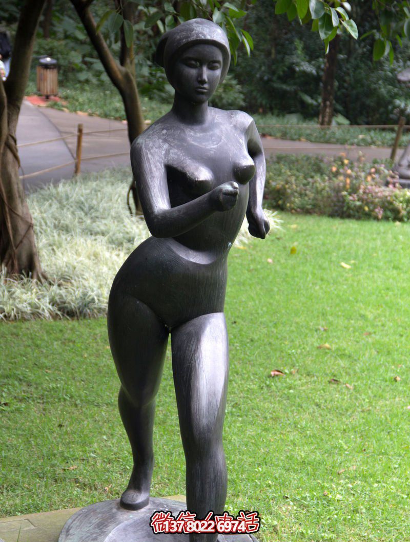 玻璃鋼仿銅雕塑，裝飾公園精彩競走運動