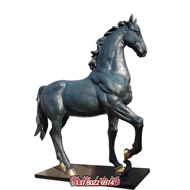 玻璃鋼馬雕塑，大型仿真動(dòng)物裝置，裝飾景區(qū)、廣場(chǎng)