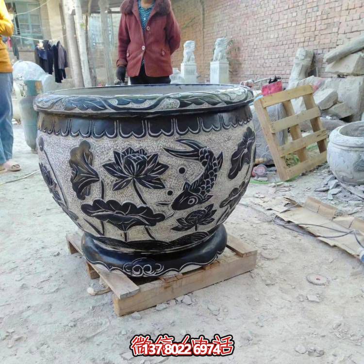 天然石頭缸，仿古雕刻，裝點(diǎn)家園