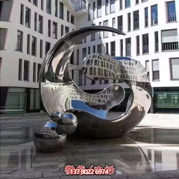 高品質(zhì)不銹鋼大型雕塑，精美戶(hù)外園林景觀(guān)