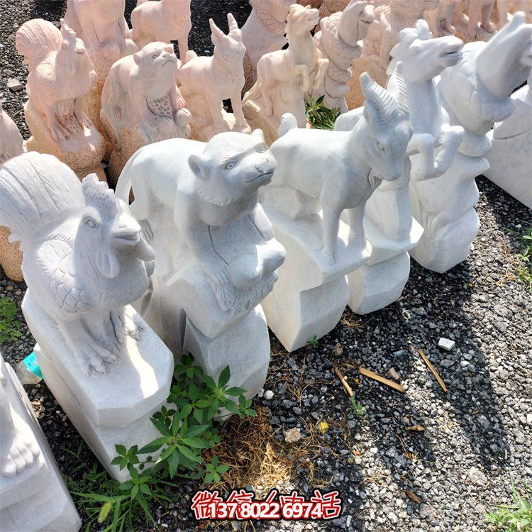 十二生肖小石雕擺件，帶來更多的吉祥與幸運
