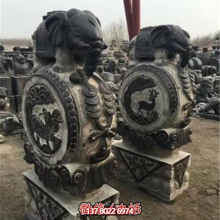 仿古青石大象雕塑，鎮(zhèn)宅安邸