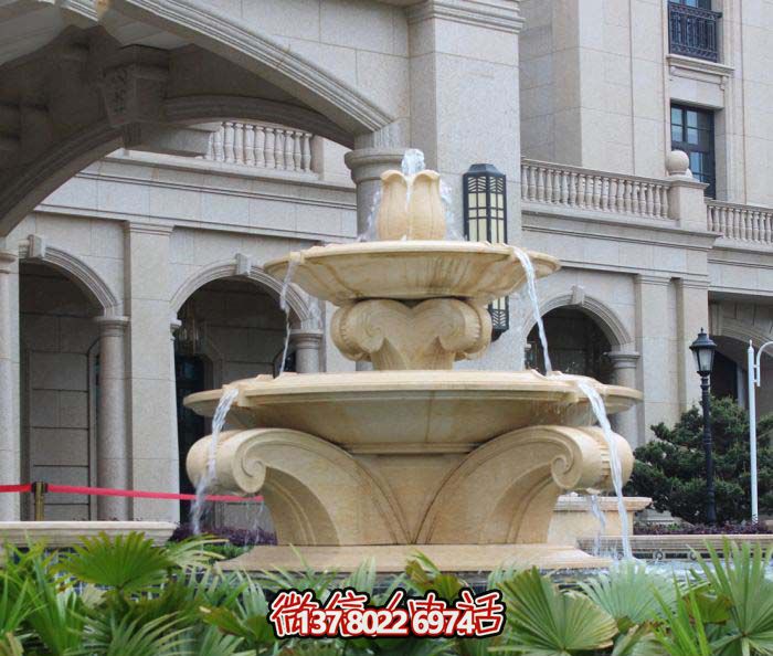 歐式風(fēng)格大理石噴泉雕塑，美化酒店、廣場、景觀