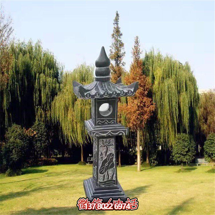 精美青石石雕石燈景觀擺件，裝點你的戶外庭院