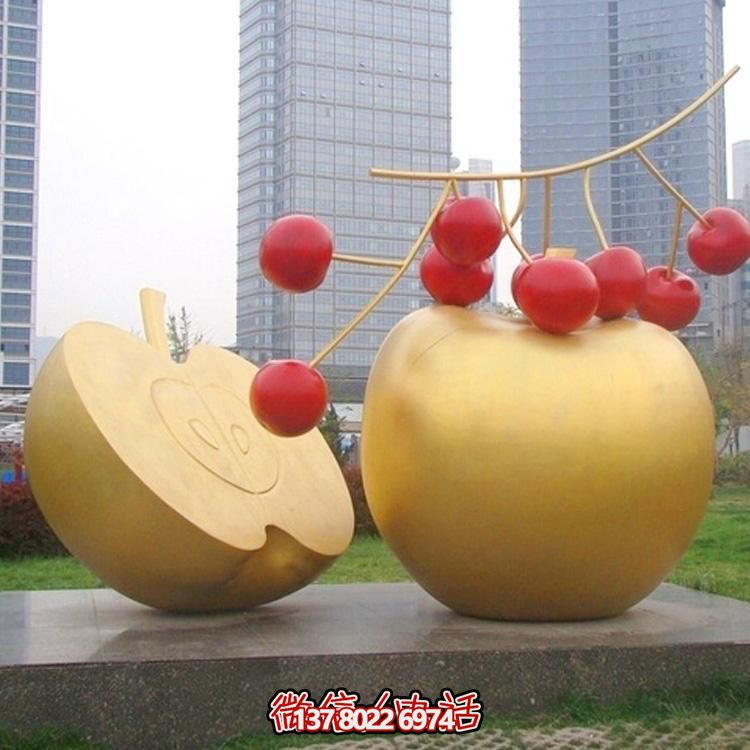 大型創(chuàng)意不銹鋼水果景觀(guān)雕塑
