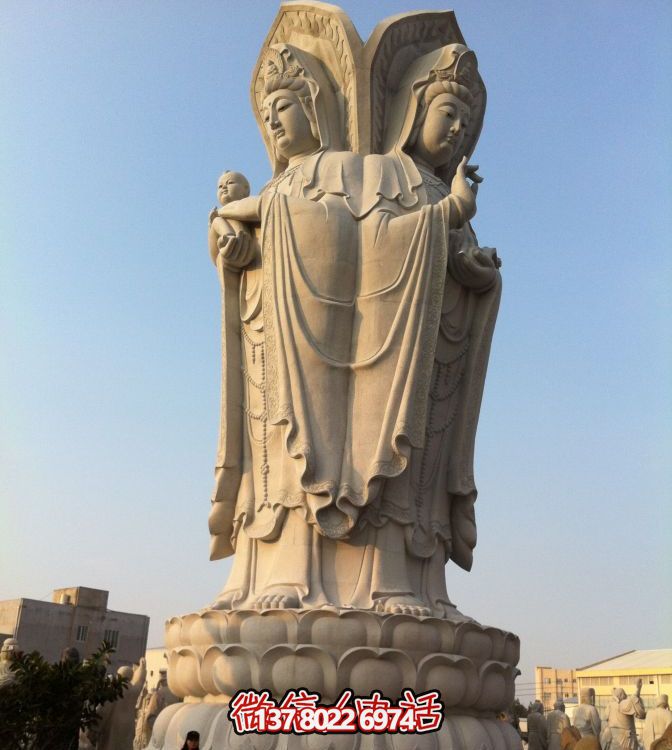 大型觀音大理石雕塑，精美的園林景觀裝飾