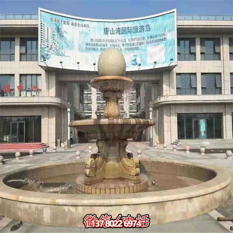 精致石雕噴泉，美化小區(qū)、別墅、大理石環(huán)境