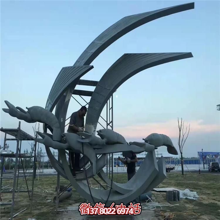 不銹鋼創(chuàng)意景觀雕塑，點亮綠色戶外廣場園林