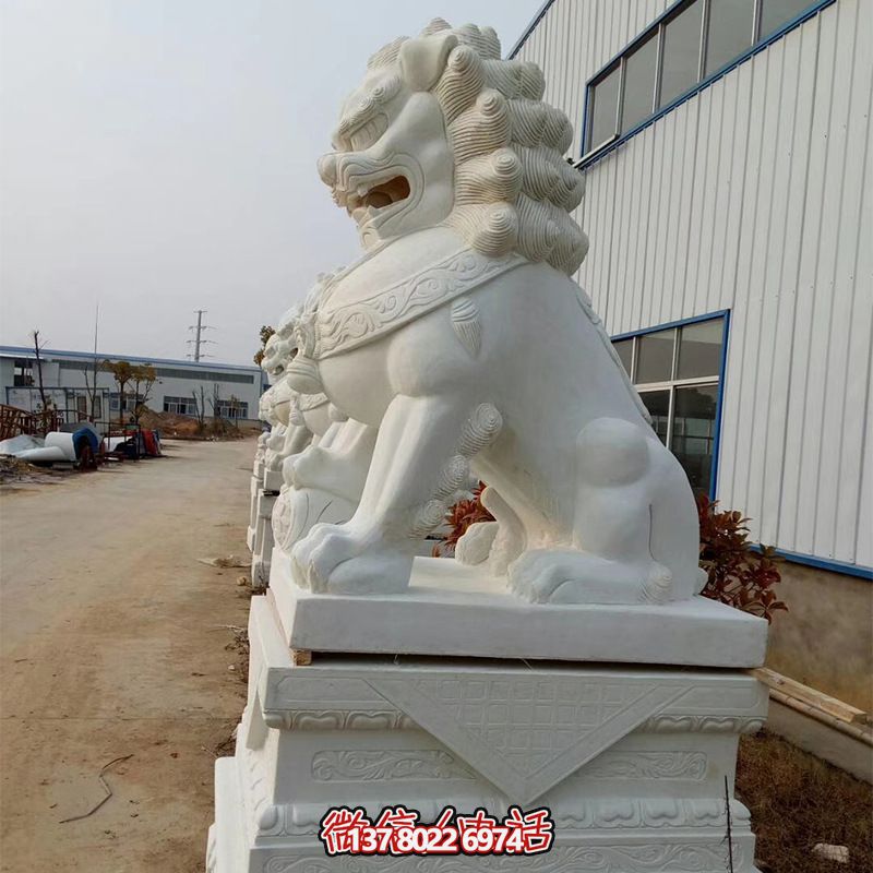 高品質石雕麒麟雕塑，點綴企業(yè)公司大門口，增添鎮(zhèn)宅財運