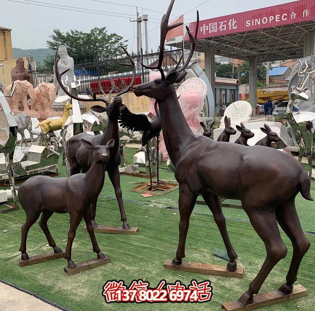 大型仿銅玻璃鋼擺件，非凡園林景觀戶外裝飾