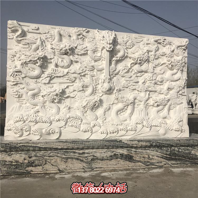 精湛雕刻的室內(nèi)大理石雕塑，為您的庭院增添浮雕照壁