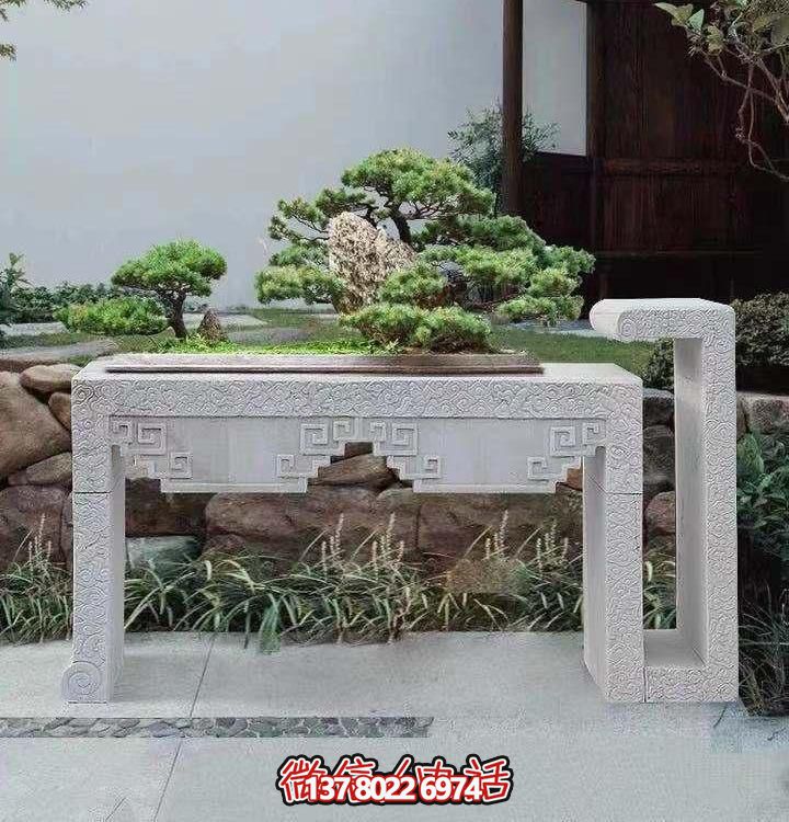 大理石浮雕雕塑花架景觀盆景，精致的別墅室內(nèi)景觀裝飾