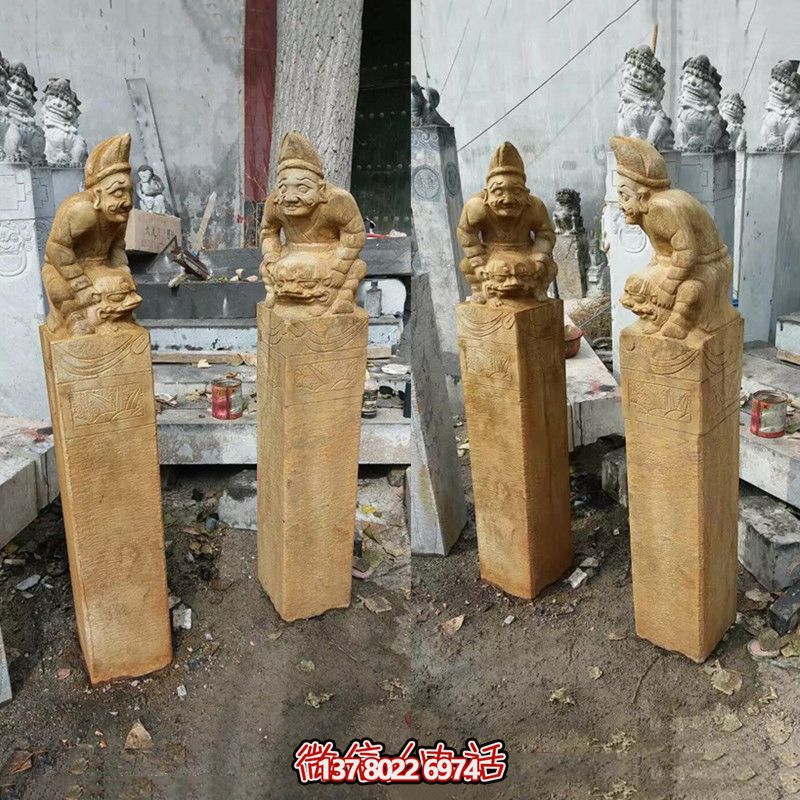 人物浮雕做舊仿古庭院門(mén)前擺放拴馬柱擺件 人物浮雕做舊仿古庭院門(mén)前擺放拴馬柱擺件