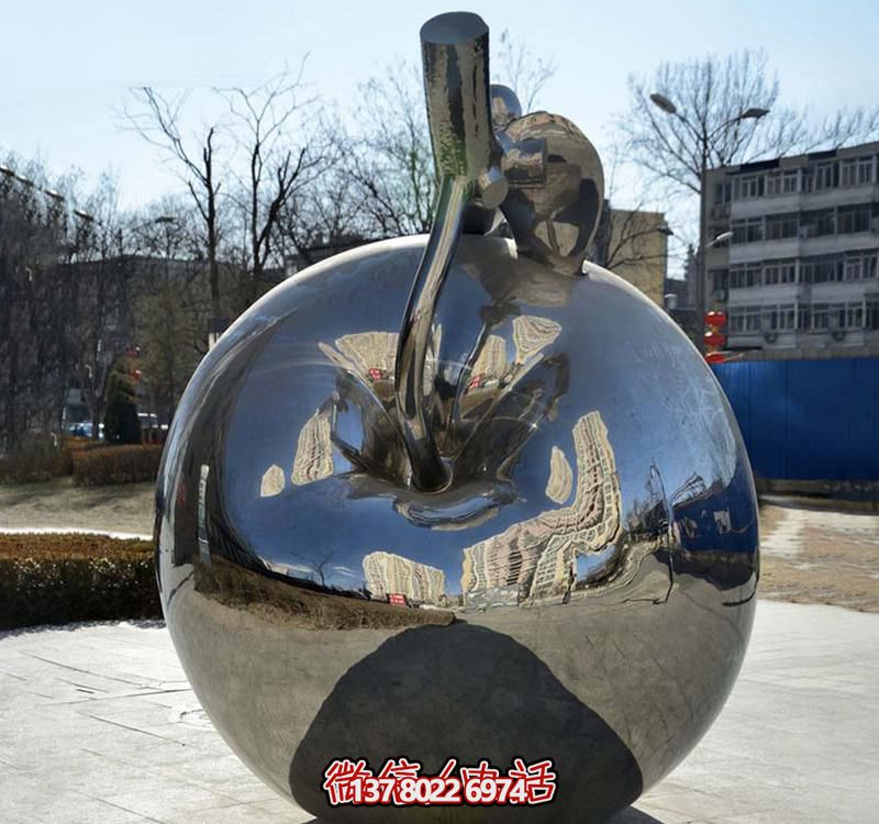 學(xué)校企業(yè)拋光不銹鋼蘋果雕塑 學(xué)校企業(yè)拋光不銹鋼蘋果雕塑