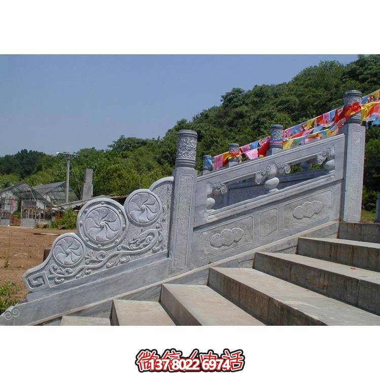 大橋陽臺(tái)臺(tái)階裝飾大理石雕刻石靠背欄桿