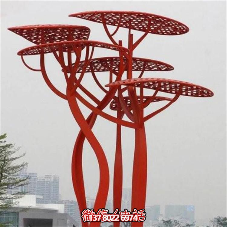 不銹鋼樹，抽象樹形雕塑