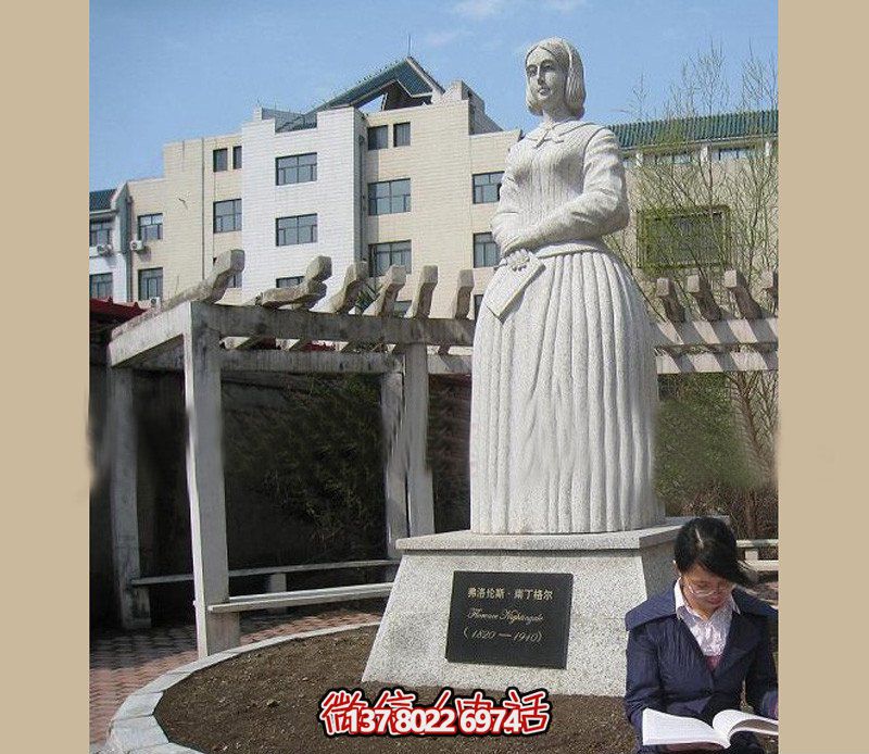 石雕醫(yī)學院人物南丁格爾雕塑 石雕醫(yī)學院人物南丁格爾雕塑