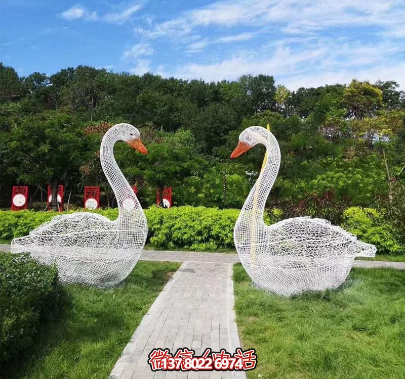 公園景區(qū)戶(hù)外金屬鐵藝鏤空天鵝雕塑 公園景區(qū)戶(hù)外金屬鐵藝鏤空天鵝雕塑