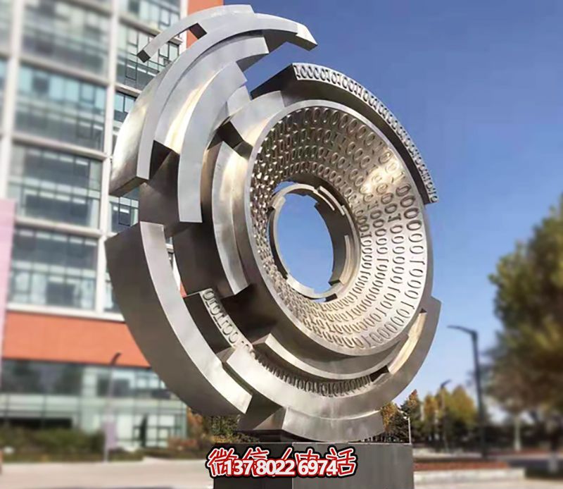 城市街道創(chuàng)意抽象不銹鋼白鋼齒輪雕塑 城市街道創(chuàng)意抽象不銹鋼白鋼齒輪雕塑