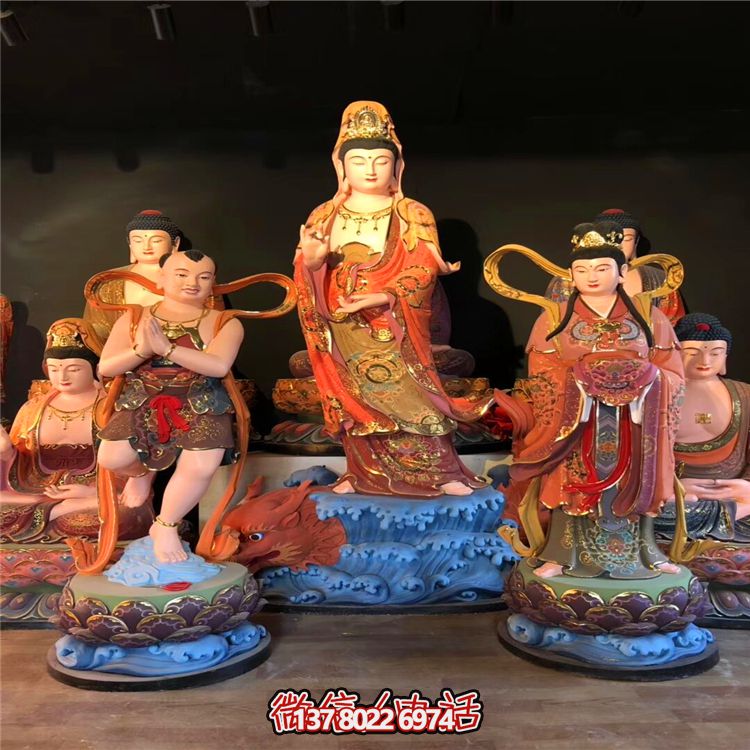 景區(qū)寺廟玻璃鋼彩繪觀音雕塑 景區(qū)寺廟玻璃鋼彩繪觀音雕塑