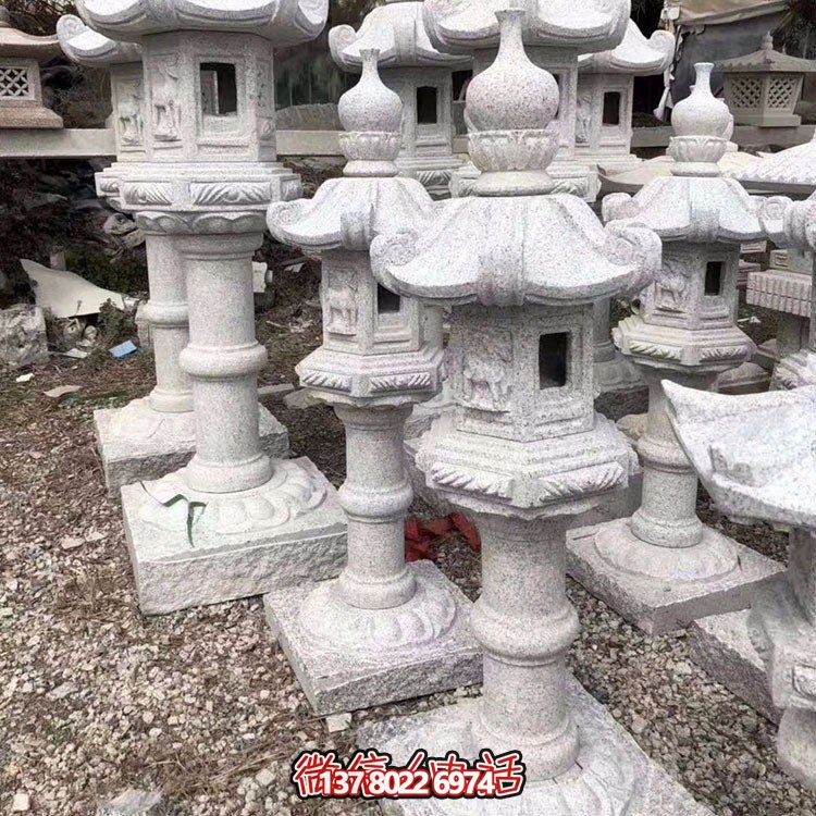 花崗巖石雕燈，中國(guó)傳統(tǒng)古建照明燈籠