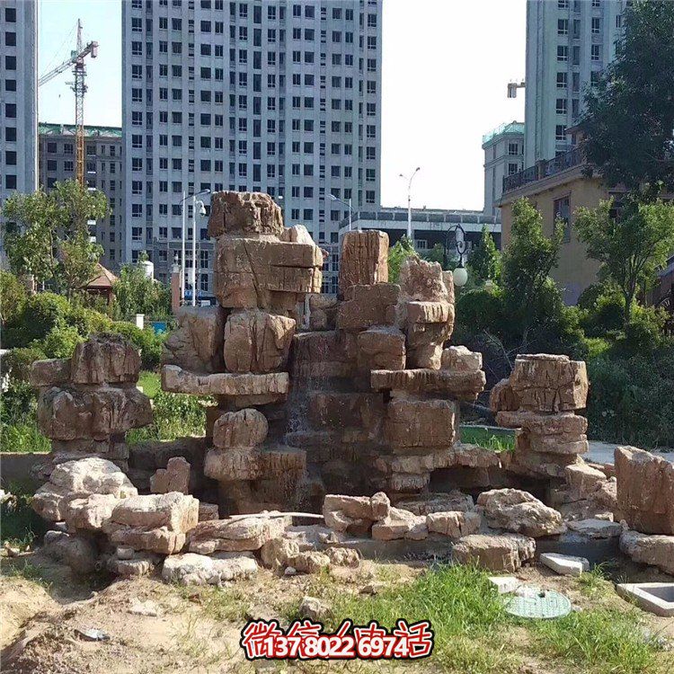 疊石假山，小區(qū)園林人造假山水景